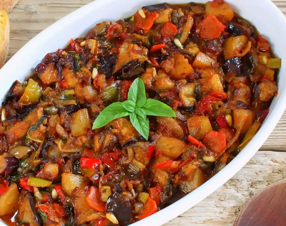 Sicilian eggplant caponata – cooking class in Milan